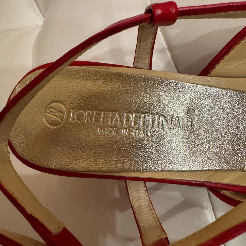 NWT. Loretta Petinari Elegant Red Women's Heels. Made in Italy. Leather - Picture 8 of 9